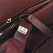 Modishbags Coco Wine Red Handle Bag with Silver Hardware - 3