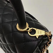 Modishbags Coco Black Handle Bag with Gold Hardware - 5