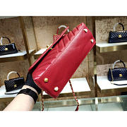 Modishbags Coco Handle Bag Red with Gold Hardware Small - 6