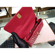 Modishbags Coco Handle Bag Red with Gold Hardware Small - 4