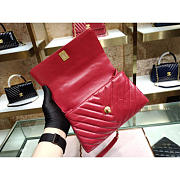 Modishbags Coco Handle Bag Red with Gold Hardware Small - 3