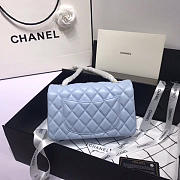 Chanel Flap Bag Lambskin Light Blue With Gold Hardware 20CM - 2