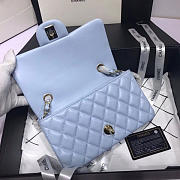 Chanel Flap Bag Lambskin Light Blue With Gold Hardware 20CM - 5