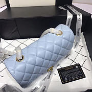 Chanel Flap Bag Lambskin Light Blue With Gold Hardware 20CM - 4