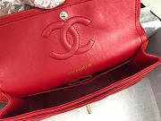 	Chanel Flap Bag Lambskin Red With Gold Hardware 25cm - 3