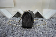 Modishbags Flap Bag Caviar in Black 20cm with Gold Hardware - 5