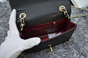 Modishbags Flap Bag Caviar in Black 20cm with Gold Hardware - 2