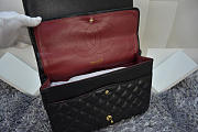 Modishbags Flap Bag Caviar in Black 33cm with Gold Hardware - 3