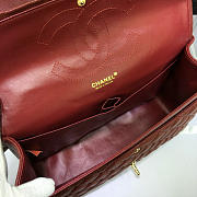 Modishbags Flap Bag Caviar in Wine Red 33cm with Gold Hardware - 2