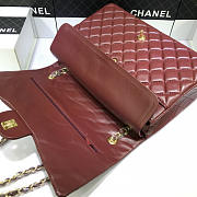 Modishbags Flap Bag Caviar in Maroon Red 33cm with Gold Hardware - 3