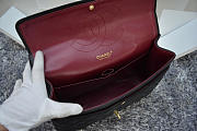 Modishbags Flap Bag Caviar in Maroon Black 33cm with Gold Hardware - 2