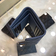 Modishbags Calfskin Leather Plain Folding Blue Wallets  - 2