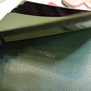 Modishbags Calfskin Leather Plain Folding Green Wallets 82288 - 5
