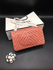 Modishbags Flap Bag Caviar Coral Bag 25cm with Gold Hardware - 4