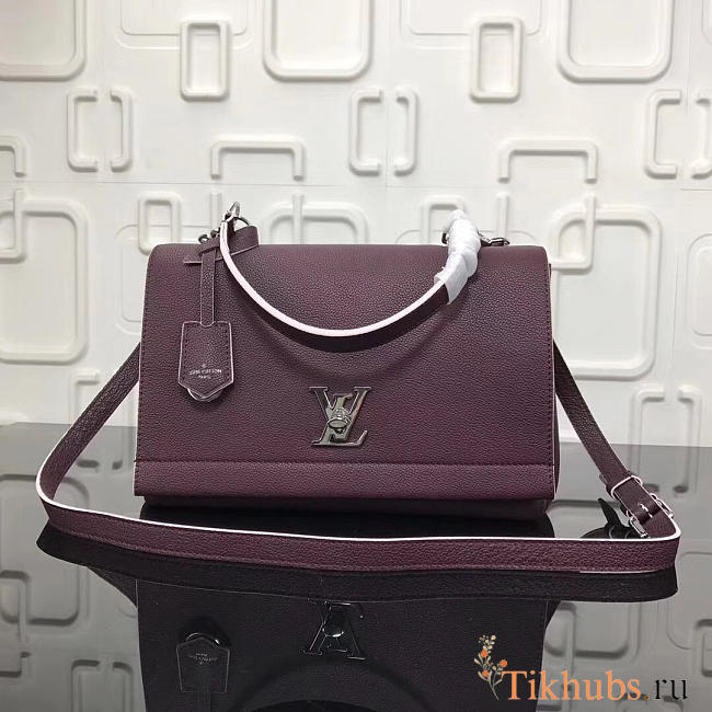 Louis Vuitton Lockme Burgundy Bag M50250 - 1