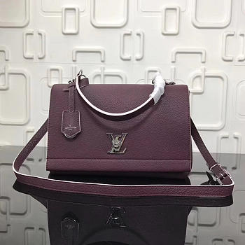 Louis Vuitton Lockme Burgundy Bag M50250