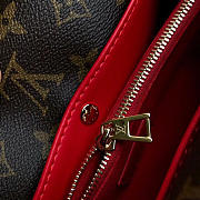 Louis Vuitton Double V Leather Top Handbag Red - 4