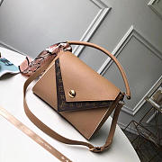 Louis Vuitton Double V Leather Top Handbag Khaki - 1