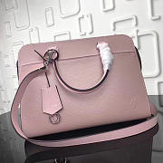 Louis Vuitton Vaneau Cuir Ecume Leather Handbag Pink - 1