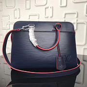 Louis Vuitton Vaneau Cuir Ecume Leather Handbag Blue - 4