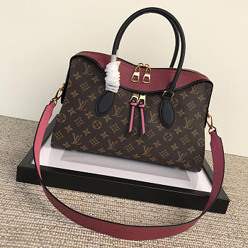 Louis Vuitton Tuileries Monogram Canvas Handbags Rose Red M41456