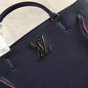 Louis Vuitton Lockmeto Calfskin Handbags DARK Blue M54570 - 2