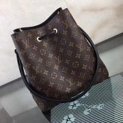 Louis Vuitton Neonoe Monogram Calfskin Bucket Bag Black M44021 - 3