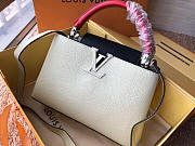 Louis Vuitton Leather Capucines Bag N94519 White - 1