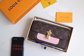 Louis Vuitton Monogram Unisex Long Wallets With Pink