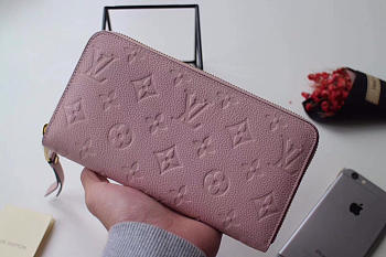 Louis Vuitton ZIPPY Pink WALLET Monogram Empreinte Leather