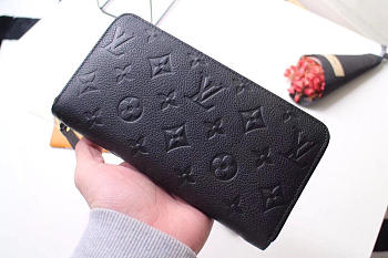 Louis Vuitton ZIPPY Black WALLET Monogram Empreinte Leather