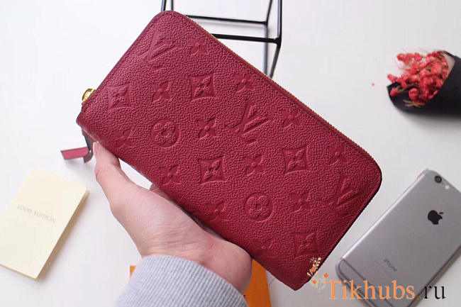Louis Vuitton ZIPPY Rose Red WALLET Monogram Empreinte Leather - 1