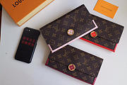 Louis Vuitton Flore Pink Wallet Monogram Small Leather - 5