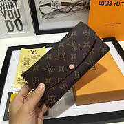 Louis Vuitton Designer Women's Pink Wallet in Monogram Canvas Emilie - 5