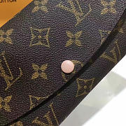 Louis Vuitton Designer Women's Pink Wallet in Monogram Canvas Emilie - 6