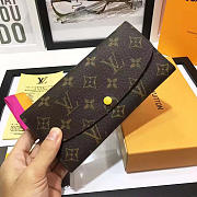 Louis Vuitton Designer Women's Yellow Wallet in Monogram Canvas Emilie - 4