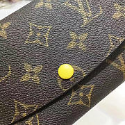 Louis Vuitton Designer Women's Yellow Wallet in Monogram Canvas Emilie - 5