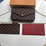 Louis Vuitton Damier Canvas Pochette Felicie Wallets Handbag 63032 - 6