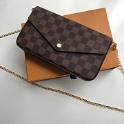 Louis Vuitton Damier Canvas Pochette Felicie Wallets Handbag 63032 - 1