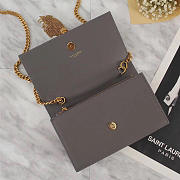 YSL Classic Calfskin Mini Chain Bag in Gray 26817 - 6