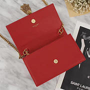 YSL Classic Calfskin Mini Chain Bag in Red 26817 - 3