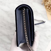 YSL Saint Laurent in Blue Bag with Gold Hardware - 6