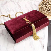 YSL Saint Laurent Red Bag with Gold Hardware - 3