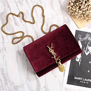YSL Saint Laurent Red Bag with Gold Hardware - 2