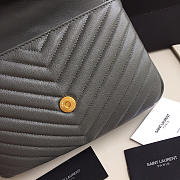 YSL Monogram Saint Laurent College Gray Medium Bag with Gold - 6