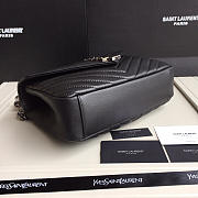 YSL Monogram Saint Laurent College Black Medium Bag with Silver - 5