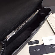 YSL Monogram Saint Laurent College Black Large Bag with Silver Hardware - 5