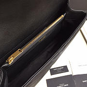 YSL Monogram Saint Laurent College Black Large Bag with Gold Hardware - 4
