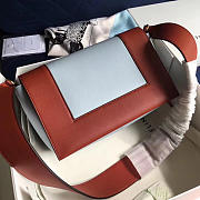 Celine Frame Light Blue and Brown Tote bag - 4