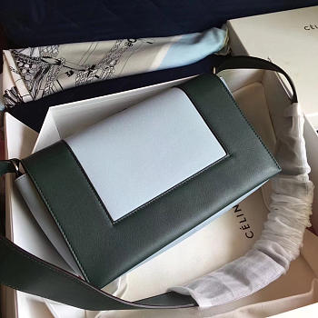 Celine Frame Light Blue and Green Tote bag